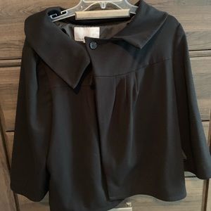 Old Navy cropped black overcoat; size XL